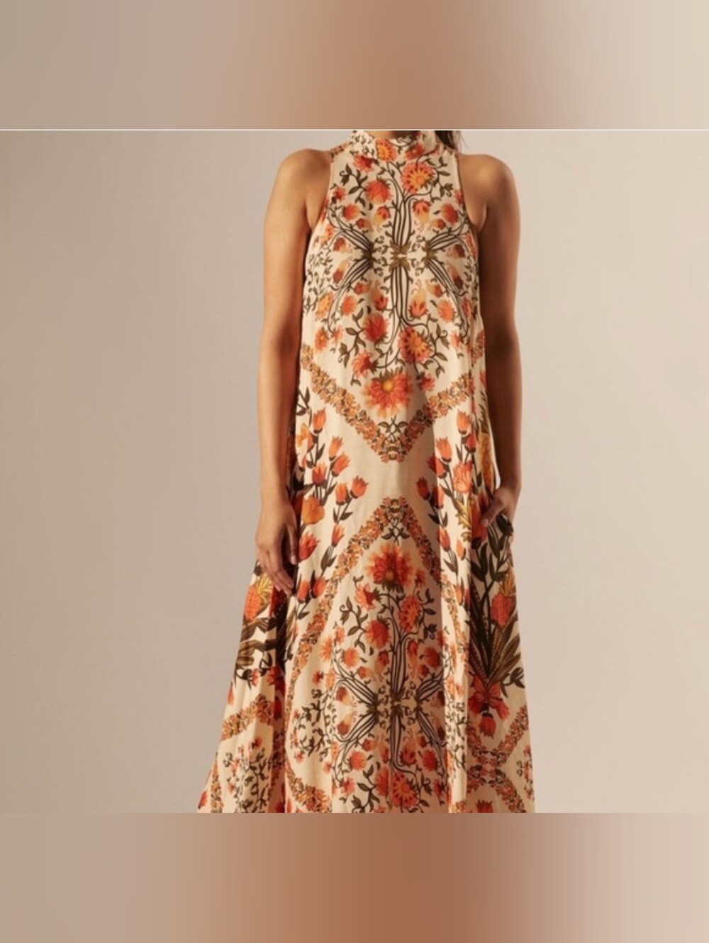 Farm Rio x Anthropologie Halter Maxi Dress.